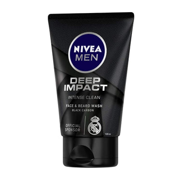 NIVEA Men Face Wash, Deep Impact Intense Clean, 100g And NIVEA Men Lip Care, Active Care Lip Balm, SPF 15, 4.8g